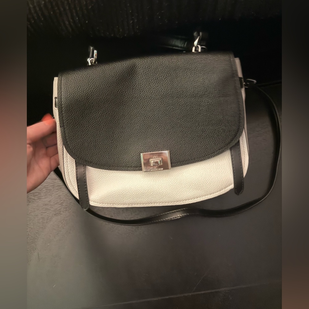 Michael Kors Black and White Crossbody Bag